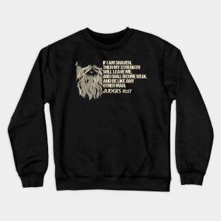 Bearded man shaving Crewneck Sweatshirt